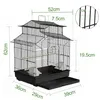 LZQ Cage pour oiseaux 46x36x62 cm - Cage métallique avec Voir les images du produit 2