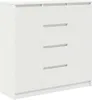 A white sideboard with four drawers against a white background. Náhled obrázku produktu