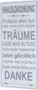 Wandbild 20x40cm Hausordnung Spruch Wandschild Danke Träume Produktbild-Vorschau 1