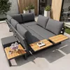 Merax L-Form Gartenmöbel Set 7 Personen, Wetterfeste Produktbild-Vorschau 4