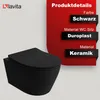 LAVITA Wand-WC Brava Black Hänge Toilette WC Sitz Produktbild-Vorschau 6