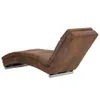 vidaXL Chaiselongue Braun Wildleder-Optik Produktbild-Vorschau 4