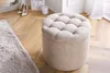 Hocker MODERN BAROCK STORAGE 50cm Bouclé Champagner Produktbild-Vorschau 3