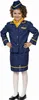 Stewardess Uniform für Kinder Kindergröße: 164 Produktbild-Vorschau 1