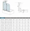 B:100xT:70xH:140cm Badewannenaufsatz 2-tlg. Faltwand Produktbild-Vorschau 5