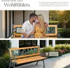 Gartenbank Marina 2-Sitzer 124 x 52 x 74 cm Produktbild-Vorschau 6