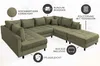 riess-ambiente Moderne XXL Wohnlandschaft KENT 305cm grün Produktbild-Vorschau 3