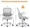 Bürostuhl – Ergonomischer Sitz – Sessel mit 90° klappbarer Produktbild-Vorschau 6