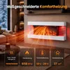 COSTWAY, chimenea eléctrica de 32 pulgadas, de 3 lados, Vista previa de la imagen del producto 4
