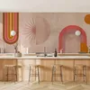Vlies Fototapete - Pink Arcs 350x245 cm Abstrakt Produktbild-Vorschau 1