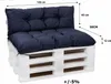 Palettenkissen Set Dunkelblau – Sitzkissen 120×50 cm & Produktbild-Vorschau 2