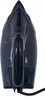 A close-up, top-down view of the handle and top section of a dark blue steam iron. Produktbild-Vorschau