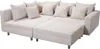 Wohnlandschaft Sofa Couch Ecksofa Eckcouch Cordstoff beige Produktbild-Vorschau 3