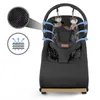 A baby bouncer with illustrations highlighting airflow and mesh fabric. Produktbild-Vorschau