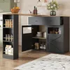 A modern kitchen island with storage, featuring shelves and cabinets, set in a home environment. Náhľad obrázku produktu