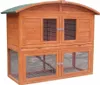 A wooden multi-level pet cage with a green roof. Anteprima dell’immagine prodotto