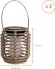 Solar Mini Leuchte in Rattan Optik 11 x 10 cm - 2er Set - Produktbild-Vorschau 2