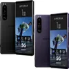 Two Sony Xperia 1 III smartphones, one black and one purple, are displayed side-by-side. The screens show marketing images with text and graphics. Náhled obrázku produktu