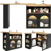 Ausziehbarer Bartisch 138-193x39x105cm – drehbarer Esstisch Produktbild-Vorschau 2