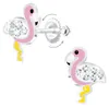 Flamingo Ohrstecker mit Schraubverschluss: 925 Silber Produktbild-Vorschau 1