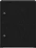 A black wooden cabinet with two doors and two handles, shown from the front. Náhled obrázku produktu