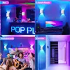 2x LED Wandleuchte Schwarz, RGB Farben mit Fernbedienung, Produktbild-Vorschau 3