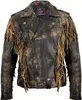 Herren Chopper Lederjacke mit Fransen Jacke Bikerjacke Produktbild-Vorschau 1