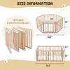 Laufgitter Baby faltbar aus Holz 152 x 76 cm – Baby Produktbild-Vorschau 6