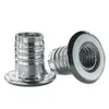 Two metal threaded feet with a flange are shown against a white background. Produktbild-Vorschau
