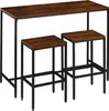 Set da bar Relaxdays, 3 pezzi, bancone con sgabelli, tavolo Anteprima dell’immagine prodotto 8