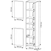 Skříňka koupelnová regál sloupek 40x30 cm FRAMIRE L-1 Náhled obrázku produktu 3