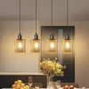 ZMH Pendelleuchte Esstisch Hängelampe Glas 4 Flammig Produktbild-Vorschau 1