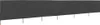 A dark grey windbreak fabric supported by thin brown stakes, angled from left to right. Produktbild-Vorschau