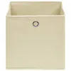 vidaXL Úložné boxy 4 ks. Krémové 32x32x32 cm Látka Náhled obrázku produktu 2
