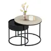VASAGLE Couchtisch rund, 2er Set, Beistelltisch, Satztisch, Produktbild-Vorschau 1