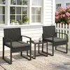 Outsunny Rattan Bistroset, 3 teiliges Gartenmöbel-Set mit 2 Produktbild-Vorschau 2