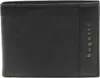 A black leather wallet with the brand name 'Bugatti' embossed on the right side. Produktbild-Vorschau