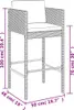 7-tlg. Gartenbar-Set mit Kissen Braun Poly Rattan Produktbild-Vorschau 7