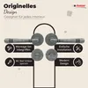 Marketing image showcasing door handles and related accessories with feature descriptions. Produktbild-Vorschau