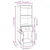 vidaXL Highboard 34x40x108,5 cm Massivholz Kiefer Produktbild-Vorschau 8