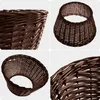 A collage of four close-up images of a woven basket, likely a Christmas tree skirt or stand cover. Produktbild-Vorschau