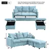 Merax Ecksofa U-Form mit Schlaffunktion und Stauraum, Produktbild-Vorschau 10