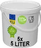 plasteo® 5x seau de 5 litres avec couvercle, qualité Voir les images du produit 1
