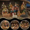 Krippenfiguren Set 10-teilig Weihnachtskrippe handbemalt Produktbild-Vorschau 5