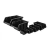 A collection of black storage bins of various sizes arranged on a white background. Anteprima dell’immagine prodotto