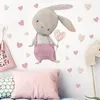 Kinder Tier Wandsticker, Wandaufkleber Deko (Liebes hasen Produktbild-Vorschau 3