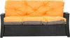 Cuscino per panca da giardino 160x60x50cm arancione | Anteprima dell’immagine prodotto 2