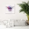Leinwandbild totenkopf und libelle 60x60 cm Feeby farbe Produktbild-Vorschau 2