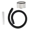 A collection of vacuum cleaner accessories, including a filter, a hose, and a metal tube, arranged on a white background. Anteprima dell’immagine prodotto