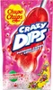 A Chupa Chups Crazy Dips strawberry flavored lollipop and popping candy packaging. Produktbild-Vorschau